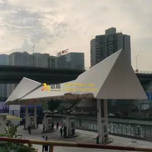 加油站膜结构雨棚 加气站膜结构 收费站膜结构棚