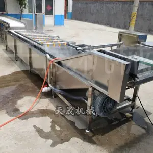 气泡喷淋清洗线,生姜气泡清洗机,净菜加工机器