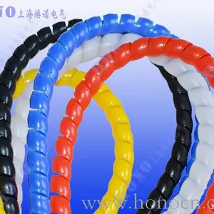 上海焕诺电气HONO PP缠绕管 PE缠绕管 黑色PP线卡线管 黑色PE卷式结束带 白色PP包线管