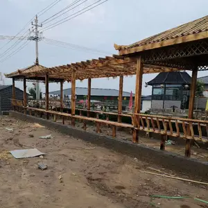 凉亭厂家直销防腐木花架葡萄架 景区定做防腐木花架
