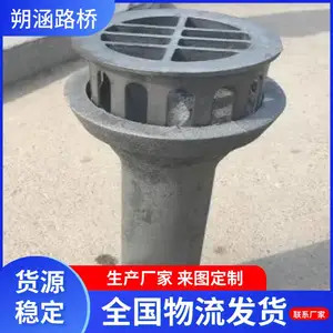 圆形铸管 地漏 圆形泄水管 铸铁侧入式87型雨水斗 朔涵厂家