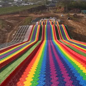 七彩虹滑道 景区七彩云梯好搭档旱雪圈滑道价格