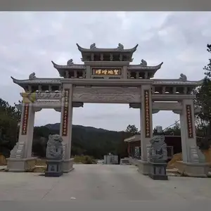 浙江石雕牌坊 大型石雕山门牌楼 园林景观雕塑 凯岩石业