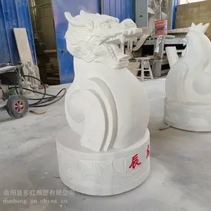 定制汉白玉石雕十二生肖喷水雕塑户外园林景观装饰摆件