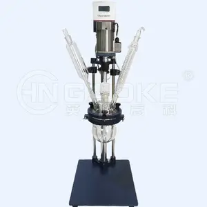 高科仪器1L2L3L5L单层多功能反应器单层玻璃反应釜