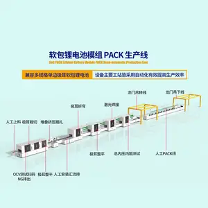 方形电池pack生产线设备 pack产线自动化供应商 软包电芯全自动包装线厂家电话 储能电池生产线