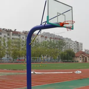 地埋方管篮球架 地埋圆管篮球架 固定式升降篮球架厂家