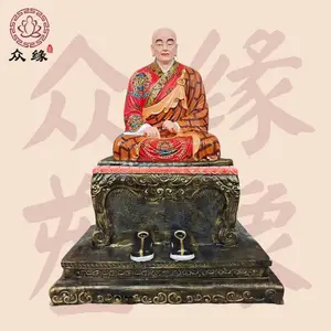 达摩宗六大祖师神像 玻璃钢菩提达摩惠能祖师寺庙摆件供奉