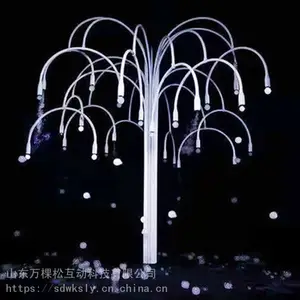 网红烟泡树不锈钢烟雾泡泡树商业美陈互动装置厂家