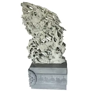 ***祠堂古建筑浮雕墙雕刻 青石照壁墙雕花鸟瑞兽 雕工细腻