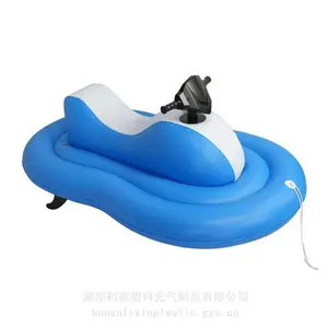 跨境pvc充气摩托艇充气电动浮排推进器电动浮圈浮床水上驾驶漂浮