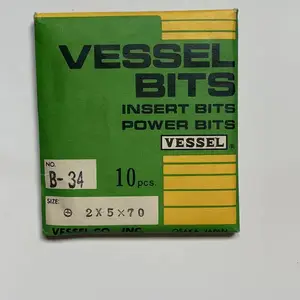 供应日本原装威威VESSEL品牌十字单头对边5批头、批嘴B34S5