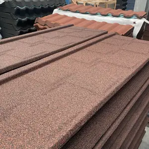 铭臣建材 彩石金属瓦 别墅屋面专用材料 可用三十年