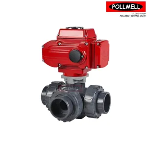 北麦阀门 Q911F-10U 电动PVC塑料球阀 PP PVDF两通 三通 热熔粘胶 耐腐蚀