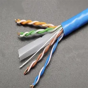 二分之一阻燃馈线 CAT5E监控网线无氧铜双绞线 铜仁回收汉胜通信光缆