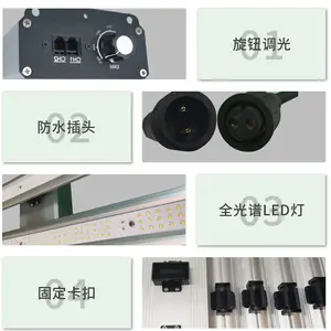 大功率800-1000W全光谱LED植物生长灯折叠调光蔬菜种植补光灯