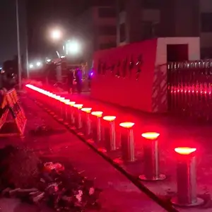 厂家大华百胜启功九鼎立方科拓卓奥世鹏海康威视半自动不锈钢升降柱单位学校防撞柱升降伸缩挡车桩厂家直销