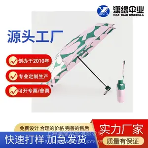 定制五折伞 紧凑型口袋迷你雨伞 数码印刷印花设计女用遮阳伞