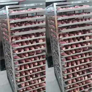 大型红薯烤炉16盘/32盘烤箱热风喷雾 柴油旋转烤炉 推车式烤炉