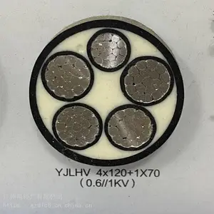 广东铝合金电缆 东莞铝合金电缆 稀土铝合金电缆YJLHV 4X120+1X70