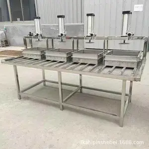 商用豆腐成型机 中小型豆制品设备 不锈钢气动压榨提供技术