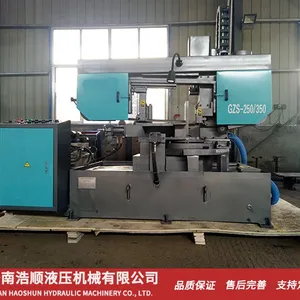 新疆角度金属带锯床,新疆双立柱卧式带剧床,正负角度45°带锯床,济南浩顺锯业