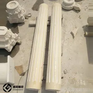 供应大理石雕刻异形 石雕罗马柱 龙柱 室内装饰品花盆柱 石头柱子