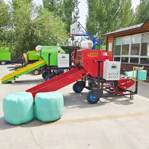 小型圆捆包膜机 玉米秸秆青储打捆机