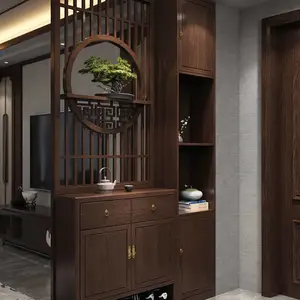 厂家直销 新中式实木中式隔断屏风图片 ***的新中式屏风