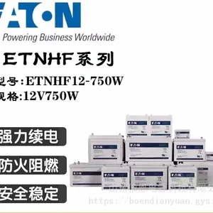 EATON伊顿蓄电池ETNHF12-750W 12V210AH通信设备 高功率应用场合