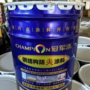 江苏军冠防火涂料 军冠白色钢结构薄型防火涂料 粘接力强抗雨水