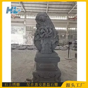 惠磊石雕景观园林工程 大理石动物雕塑 门口狮子雕塑定做