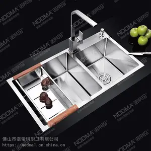 NU549H诺帝玛家用手工水槽 304不锈钢水槽带***带盆中盆厂家特惠