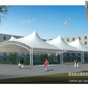 西安市阎良体育看台膜结构罩棚多少钱一平方【西安勃发膜结构】