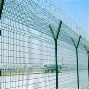 飞机场安全防护网 Y型柱防护隔离网 机场围界 折弯网片护栏网