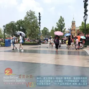 砾石聚合物混凝土/彩色洗砂砾石地坪新价格/艺术砾石聚合物路面