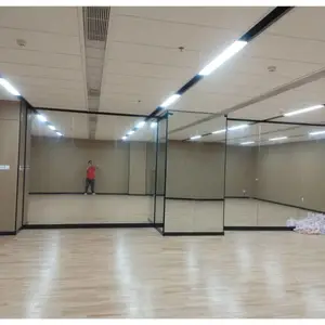 瑜伽馆舞蹈室全身镜定制 防爆钢化银镜 无缝拼接 广州上门拆除旧镜换新