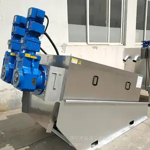 全自动不锈钢叠螺式污泥脱水机 养殖场环保设备 固液分离废水回收机