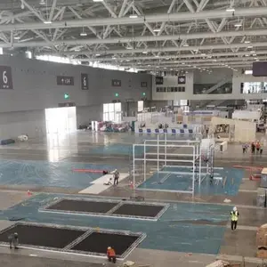 展会特装安装 阻燃展览地毯展会安装 展位防火地毯安装