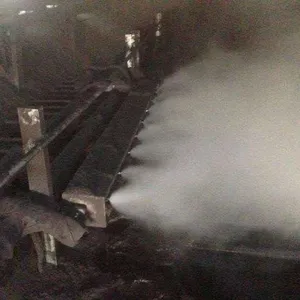 脱硫渣厂房干雾抑尘系统双流体水气雾化系统安装调试