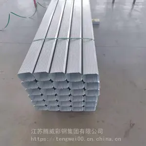 腾威预制彩钢落水管 彩钢雨水管 建筑外墙108*144落水管