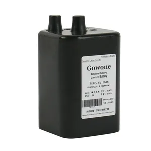购旺 Gowone 耐用型 无汞环保碱性电池 出口简装 4LR25 提灯渔船照明6V路障灯电池