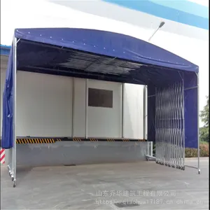 安徽六安伸缩移动雨棚伸缩电动雨棚移动推拉雨棚定制