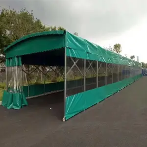 宁波生产移动推拉雨棚安装,伸缩式雨蓬