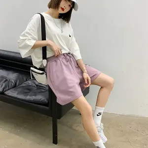 山东赛尔服装运动短裤夏季高腰女宽松休闲潮ins辣妹跑步