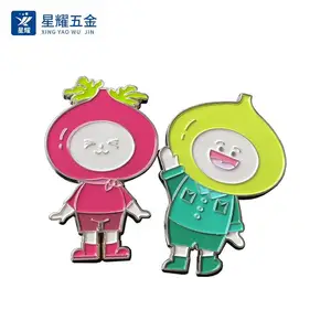 创意可爱卡通金属动植物徽章定制珐琅烤漆动漫胸章胸牌蝴蝶扣