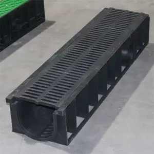 塑料排水沟 HDPE排水沟重量轻 成品排水沟 U型排水沟 盖板排水沟 质量可靠