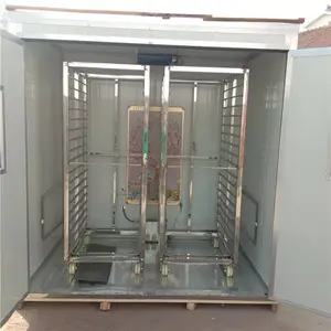 摆放蒸盘的大型推车发酵房 开封保温板不锈钢两种材质包子馒头醒发箱批发 经济实惠发酵均匀