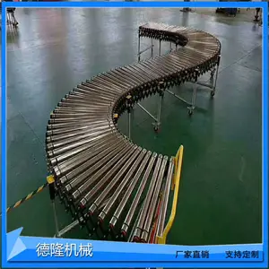 德隆厂家伸缩滚筒输送机动力伸缩滚筒全自动流水线装车卸货传送机