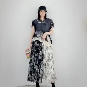 原创设计师个性时尚大码女装 马可未春夏尾货供应链 工厂便宜专柜女装